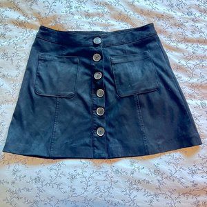 Zara Black Suede Skirt